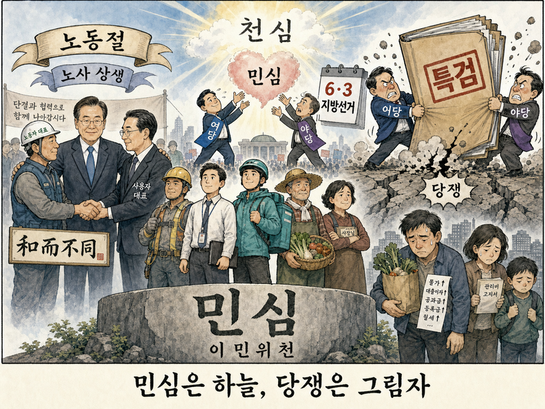 상생(相生) 읊은 노동절, 민심(民心) 다투는 선거전… 가라앉지 않는 당쟁(黨爭) [時事正論]