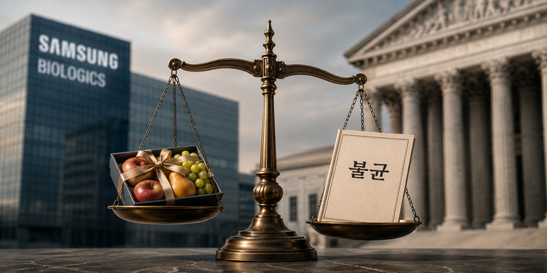 10만 원 과일세트가 법정으로 간 이유…삼성바이오로직스가 마주한 ‘불균’의 무게 [법정문답]