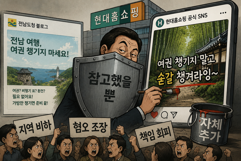 “도청 글 참고했다”더니…현대홈쇼핑 표현 ‘숟갈·수저·챙겨라잉’ 원문에 없었다 [유교경영리포트]