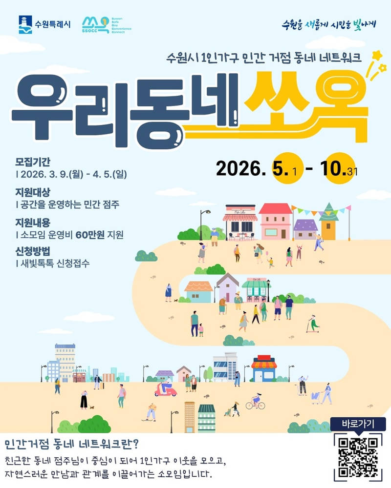 사본 -4. 수원특례시, 1인가구 동네 네트워크‘우리동네 쏘옥’운영 거점 모집 small.jpg