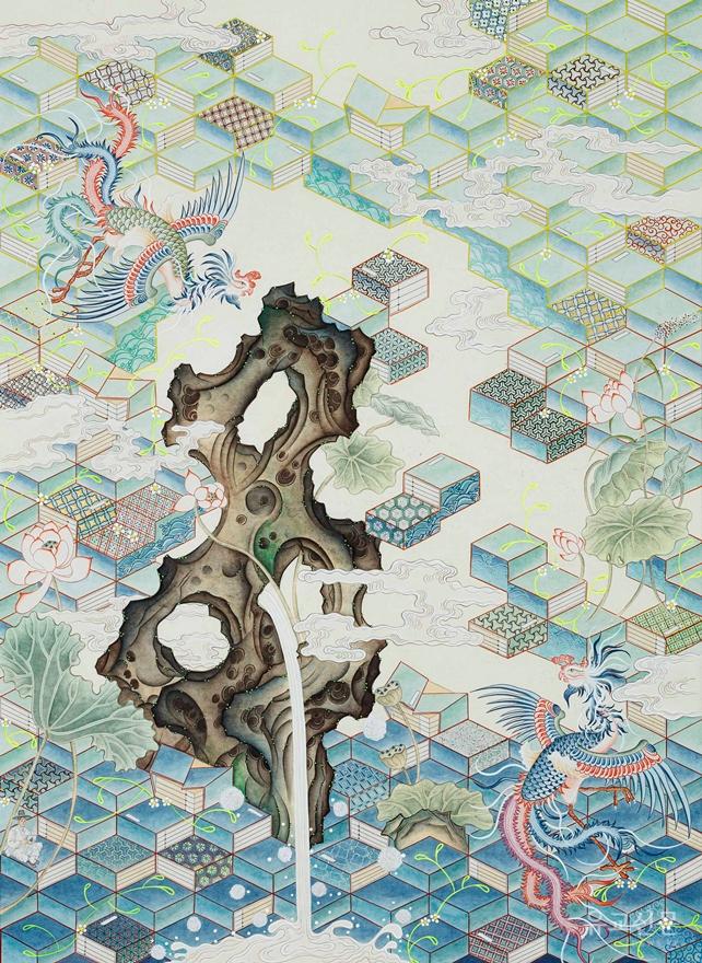 윤세나,숲에 깃들다,2025,117x87cm,지본채색.jpg